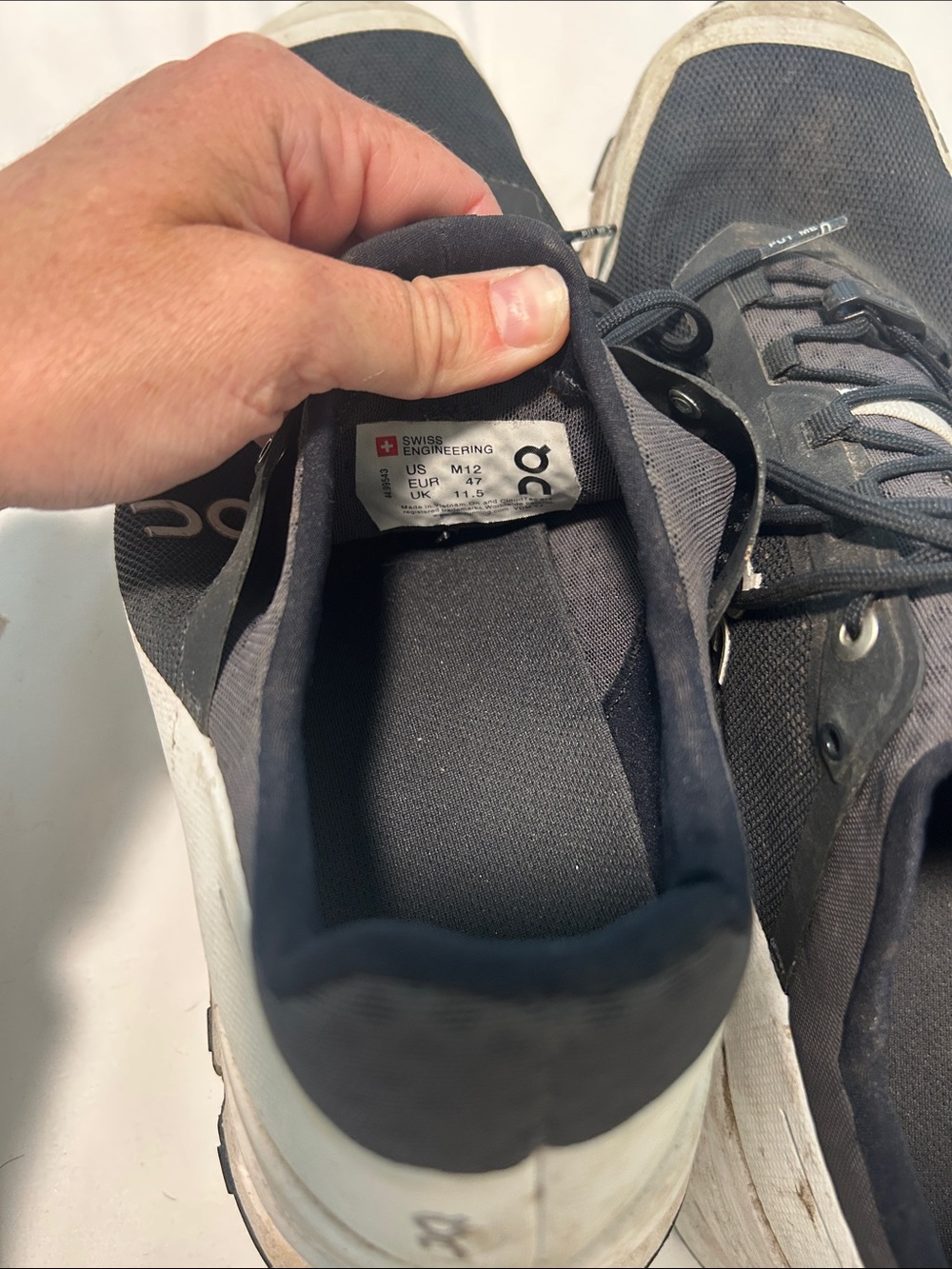 On Running Men's Cloudtrail Sneakers in Black and White - Picture 2 of 6